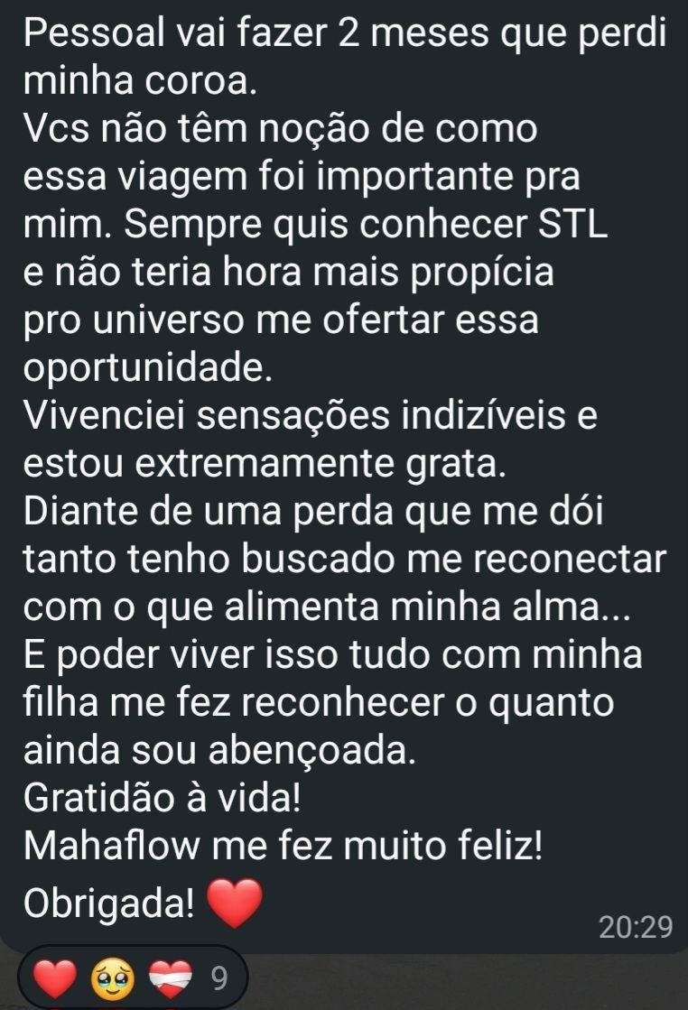 Depoimento de quem viajou com a MahaFlow: perdi minha coroa e a MahaFlow me fez muito feliz