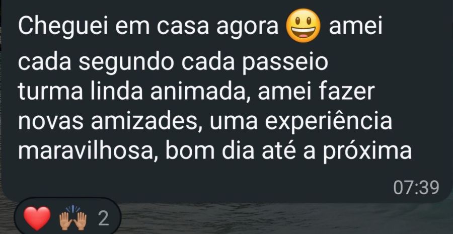 Depoimento de quem viajou com a MahaFlow: cheguei em casa agora, amei cada segundo de cada passeio